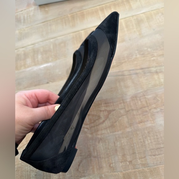 Christian Louboutin Galativi suede and mesh point toe flats shoes - Picture 9 of 16
